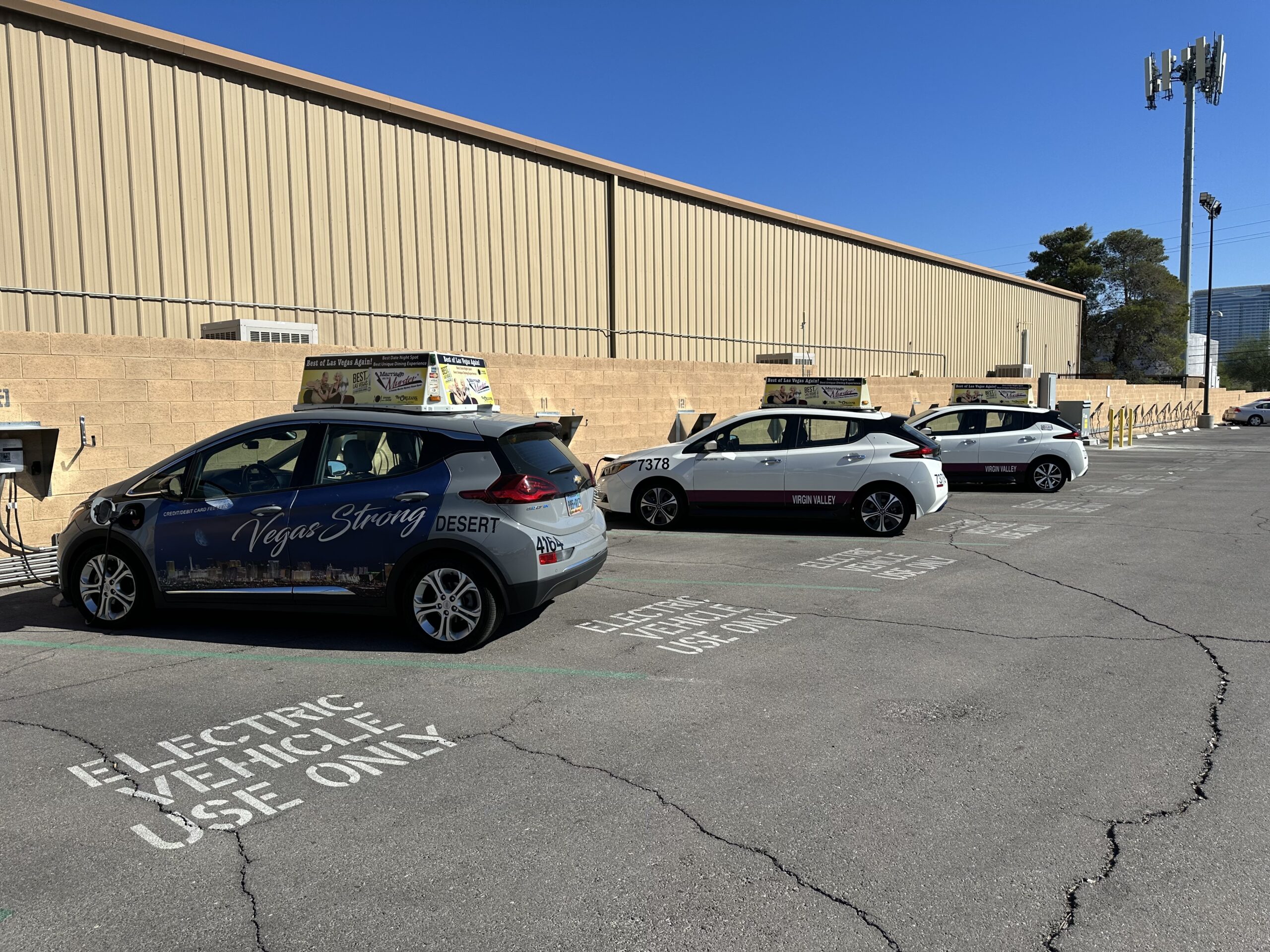 Desert Cab vehicles parked in Las Vegas, NV