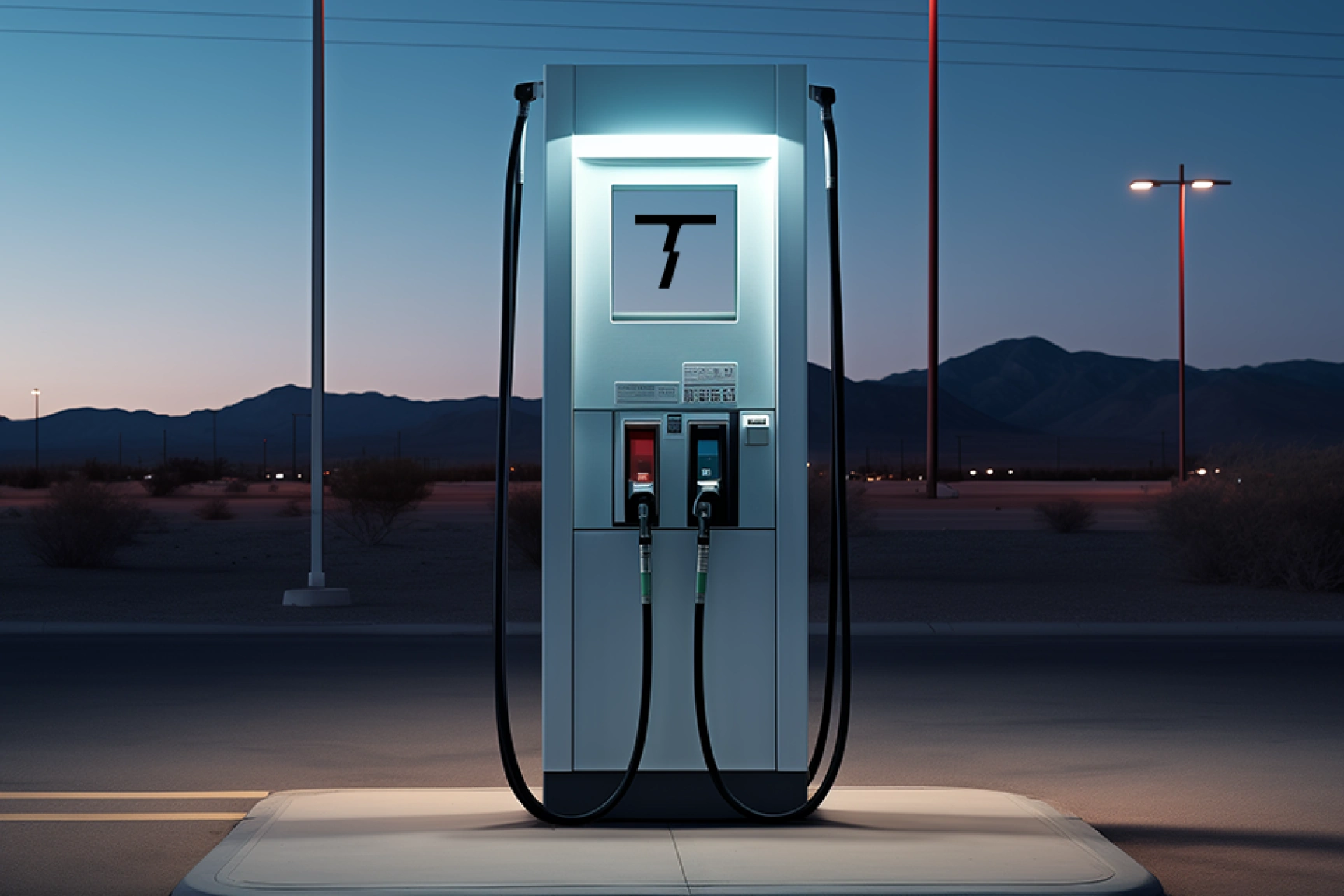 EV truck at Terawatt Infrastructure groundbreaking at Rancho Dominguez, CA EV charging site||